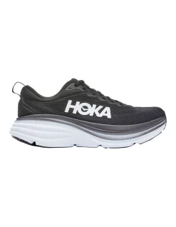 Clae shop 25 Best deal 👏 Hoka One One Bondi 8 Wide Mens Running 👞 Shoes In Black/White 💯
