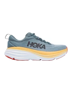 Budget ???? Hoka One One Bondi 8 Mens Running ???? Shoes In Grey/Yellow ????