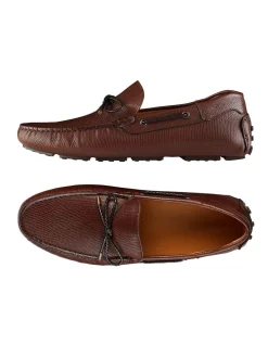 Coupon ⌛ Aquila Balfort Brown Lizard Print Leather Driving 👟 Shoes 🛒 -Clae shop unnamed file 1472