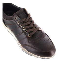 Budget 😍 Wild Rhino Goal Leather Dark Brown Lace-Up Casual 👟 Sneaker 🎉 -Clae shop unnamed file 1730